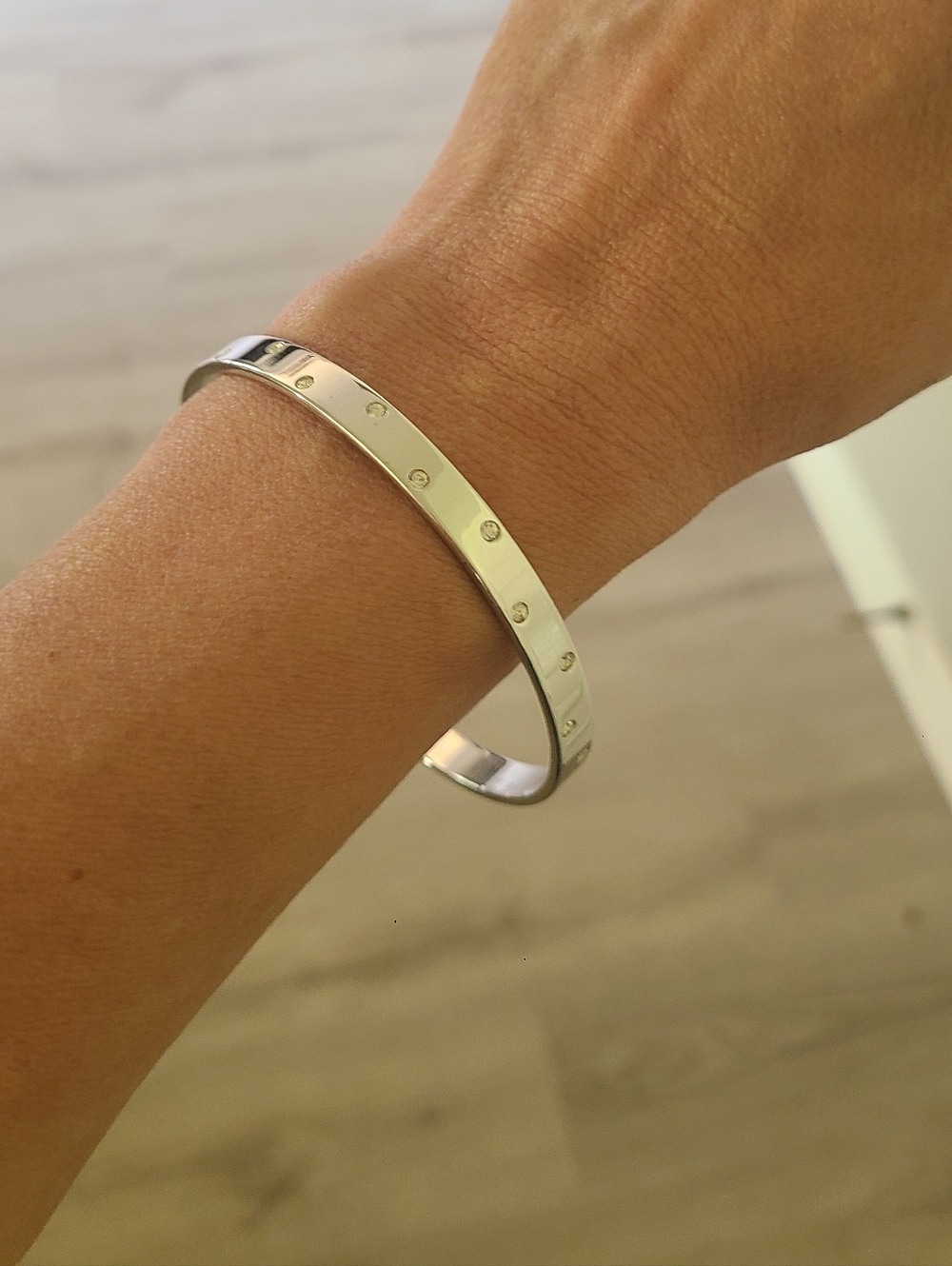 Swarovski Silver Crystal Bangle Bracelet- Great Condition